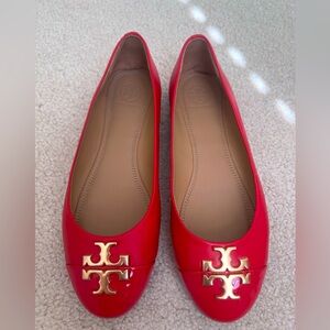 Tory Burch , flat shoes , size 7, real red color